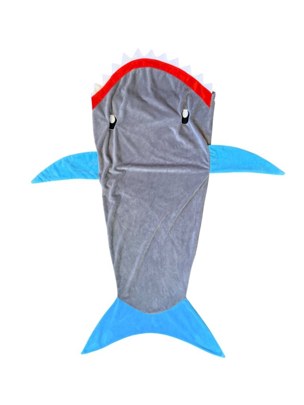 Shark Shaped Soft Blanket Sleeping Bag For Kids With Fins & Teeth Fun  Lounge Ac